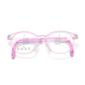 Montures de lunettes ovales pour enfants Danyang en TR90 avec plaquettes de nez en silicone et branches antidérapantes, monture complète, verres en acrylique 1713 - Product Image 2