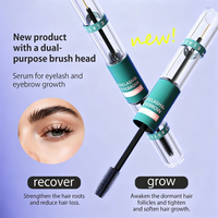 Sérum 2-en-1 pour cils et sourcils, soin nourrissant pour des cils et sourcils plus fournis et plus épais, formule douce et végane
