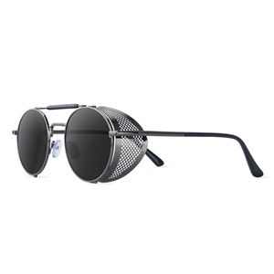Double Bridge Metal SteamPunk Oval Sunglasses Metal Sun Glasses for Men Women Fashion Stylish <b>Eyewear</b> - Product Image 1