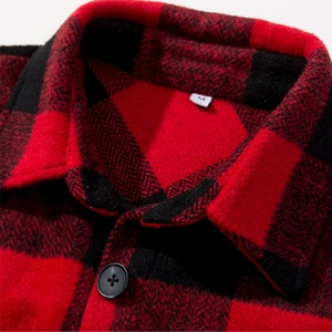 Opération directe en usine poches boutons à manches longues col rabattu grande quantité veste <span class=keywords><strong>femme</strong></span> rouge et noire pour l'automne - Product Image 5