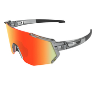 Lunettes de vélo sans monture polarisées, verres PC UV400, logo personnalisé, pour cyclisme sur route, course à pied et randonnée