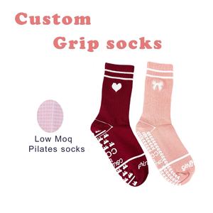 Wholesale CMAX Custom Logo Ruffle Yoga <b>Socks</b> – OEM New Design Embroidery Pilates <b>Sock</b> for Women, Fitness Grip <b>Socks</b> - Product Image 2