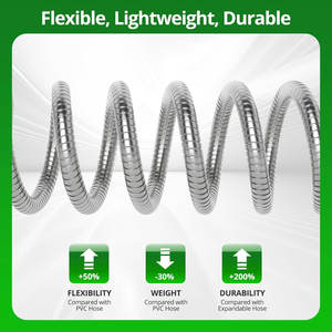 Manguera de Jardín de Acero Inoxidable de 30 Metros con Pistola Rociadora de 10 Funciones, Anticorrosión y Enrollable, Exclusiva para Comercio Transfronterizo - Product Image 2