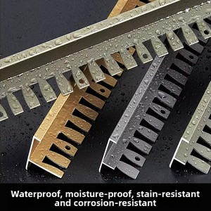 แถบขอบรูปก้างปลาอลูมิเนียมอัลลอยเส้นตกแต่งพื้นผิวแบบโค้งงอได้สำหรับพื้นและผนัง - Product Image 3