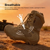 Bottes tactiques de sport légères pour hommes personnalisées, imperméables, respirantes, de haute qualité et confortables pour la marche