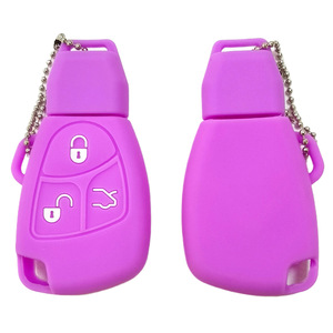 Funda de silicona para llave de coche para <span class=keywords><strong>Mercedes</strong></span> antiguo, funda para llave de coche de 3 botones B200 <span class=keywords><strong>W220</strong></span> S320 Benz E280 E240, regalos novedosos, llavero de coche - Product Image 6
