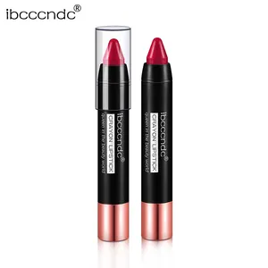IBCCCNDC-Rossetto opaco, alta lucentezza, trucco per labbra, pastelli per labbra, rossetto duraturo e impermeabile, cosmetici, 12 colori