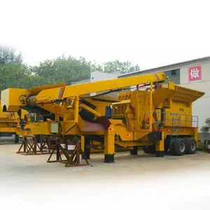 Waste concrete recycle mobile crusher stone jaw crusher machine