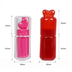EN STOCK SANS QUANTITÉ MINIMALE DE COMMANDE Tube vide double couche pour rouge à lèvres liquide et huile à lèvres 4,5 ml 6 ml avec enveloppe extérieure transparente et intérieur rouge pour gloss cosmétique - Product Image 5