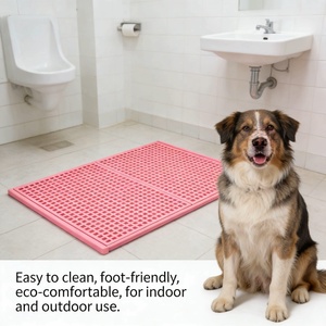 Bandeja Sanitária Moderna de Plástico Reforçado para Cães com Grade Antiderrapante, Fácil de Limpar, Sanitário Interno/Externo para Cães Grandes - Product Image 1