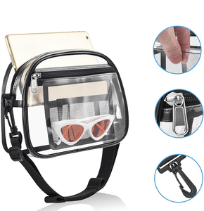 Borsa a tracolla trasparente alla moda approvata per lo stadio con tracolla regolabile, 2 tasche, impermeabile, per uomo <span class=keywords><strong>e</strong></span> donna - Product Image 4