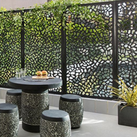 Panneau décoratif de séparation moderne en aluminium gravé, perforé et sculpté pour façade
