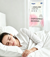 Draps de lit jetables doux et résistants aux déchirures, 3 pièces, ensemble de literie de voyage en non-tissé épaissi avec taie d'oreiller pour autres services