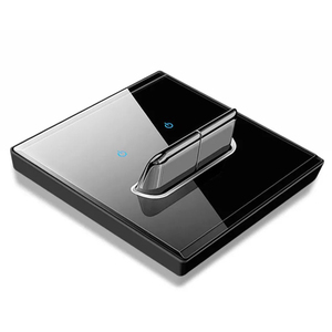 Retro Chuyển Đổi Tempered Glass Tường Ánh Sáng Bảng Chuyển Đổi, 1 2 3 4 Gang/1 2 Cách <span class=keywords><strong>LED</strong></span> Chỉ Số Chuyển Đổi Châu Âu Ổ Cắm Điện 220V - Product Image 3