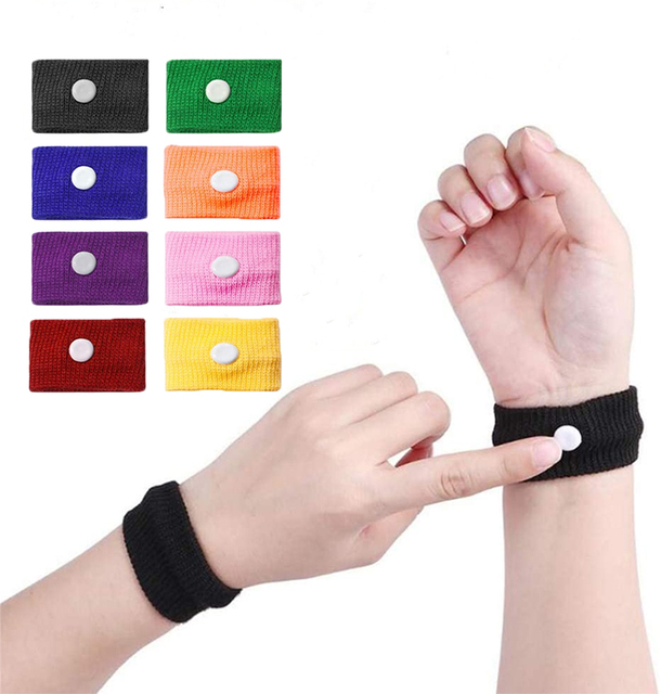 Soft Click Press Relief Sea Carsickness Wristbands Anti Nausea Bracelet Motion Sickness Wrist Bands