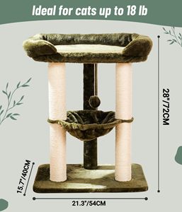 Torre para Gatos Pequeña y Estable Starmon, Poste Rascador para Gatos con Hamaca - Product Image 4