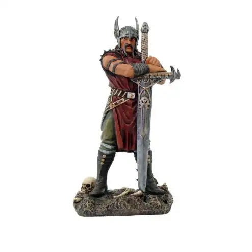 Collectie Nordic Viking Warrior Lange Zwaard Hand Painted Resin Action Figure Collection 12 Inch