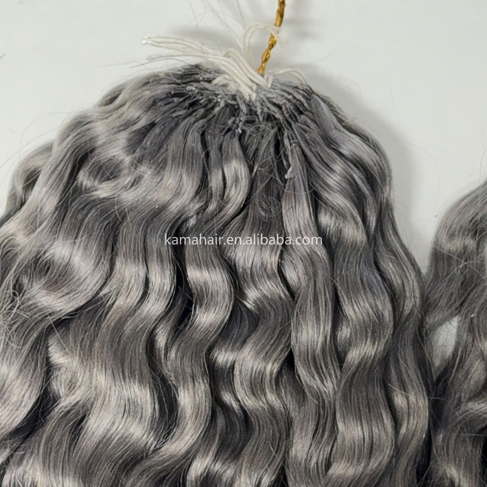 KAMA Customized Crochet Feather Tip Human Hair Extension Deep Curly Braiding Hair Bundles for Boho Braids or Braiding Hair Detail Section 2