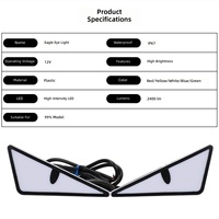 Nouvelle paire de feux décoratifs LED triangulaires pour moto, effet œil de démon, 12V IP67, 6 couleurs : rouge, bleu, vert, blanc, jaune, ambre