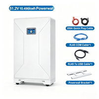 Batería de Litio LiFePO4 de 51.2V 100/200/300Ah con Sistema Inteligente de Comunicación CAN, Híbrida, de Montaje en Pared, IP54 T30 Xdbattery