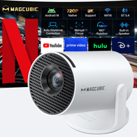 Proyector Ultra Ligero y Portátil de 720P para HY300 Pro 290 ANSI 8K Android 14 con Corrección Trapezoidal Automática, WiFi 6, BT5.4 y Altavoces Integrados