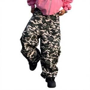 Best Selling Custom Loose Fit Camo Cargo Pants <b>Men</b> Streetwear Camouflage <b>Baggy</b> <b>Trousers</b> - Product Image 3