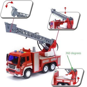 <span class=keywords><strong>Camion</strong></span> <span class=keywords><strong>de</strong></span> pompiers jouet à l'échelle 1:16 avec lumières et sons, <span class=keywords><strong>camion</strong></span> à friction, jouets pour enfants - Product Image 3