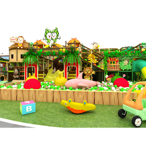 Parc d'attractions intérieur sur le thème de la jungle Aoleao pour enfants de 3 à 12 ans, taille personnalisée, grande capacité, combinaison de filets de cordes et piscine à balles - Product Image 1