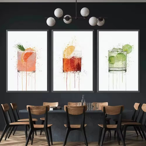 Dipinto a olio per cocktail nordico, poster astratto e rinfrescante, arte murale, tela, <span class=keywords><strong>soggiorno</strong></span> e decorazione da bar - Product Image 1