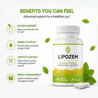 Complément alimentaire avancé pour la perte de poids, formule cétogène naturelle, marque privée, soutien LIPOZOM, capsules molles, 60 capsules pour adultes