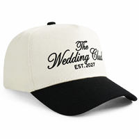 Casquette de baseball personnalisée OEM avec logo brodé 3D, bicolore, 5 panneaux, unisexe, style rétro streetwear, mode, mariage, vente en gros