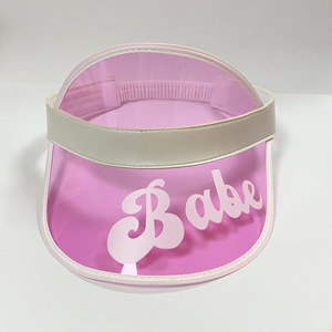 Personnaliser Logo Transparent Couleur Plastique <span class=keywords><strong>Pare</strong></span>-<span class=keywords><strong>Soleil</strong></span> Chapeau Plage Sunhat Tennis Golf Sports de Plein Air Visière pour Femmes Hommes - Product Image 2