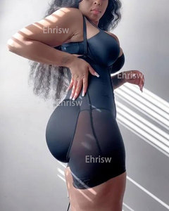 Fajas curvas moldeadoras de cuerpo de acero interno para mujer, Fajas colombianas con control de barriga para mujer, mono con busto <span class=keywords><strong>abierto</strong></span> y cremallera - Product Image 3