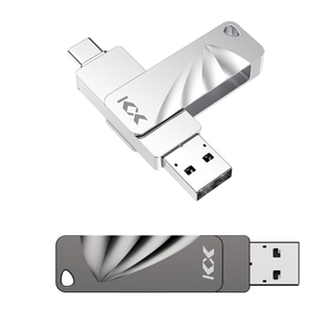 Metal USB Flash Drive Swivel Type-c USB Flash Drive 2 in 1 Type-c USB Flash Drive With Custom Logo