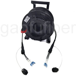 Câble à fibre optique monomode blindé tactique personnalisé 1000m OS2 Duplex Simplex LC avec <span class=keywords><strong>enrouleur</strong></span> de déploiement portable noir - Product Image 6