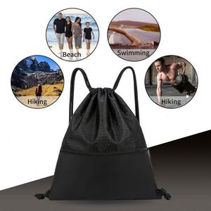 Sac de sport résistant à l'eau avec logo personnalisé, sac à cordon pour hommes et femmes, sac pliable tissé, cadeau promotionnel fournisseur - Product Image 6
