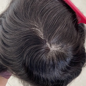 Hair Human Hair System <b>Wig</b> Breathable Lace Base for <b>Men</b> - Product Image 6