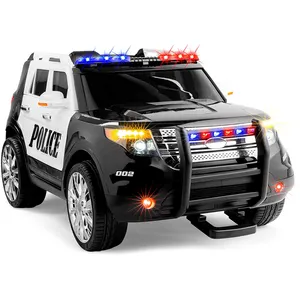 3 1 fahrt auto Suppliers-Kids 12V Electric Police Aufsitz-SUV mit RC, Lichtern/Geräuschen, AUX, schwarzem Kinder auto