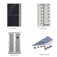 Centrale solaire complète 50 kW 100 kW 200 kW 300 kW 500 kW, système de stockage solaire à batterie lithium haute tension (BESS/ESS) en conteneur 1 MW 2 MW