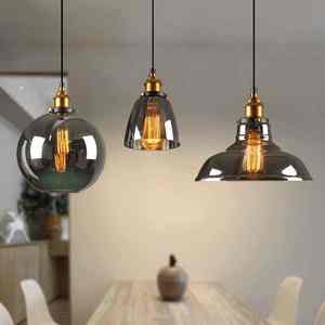 Country Vintage nordic glass ball pendant <b>lamp</b> creative glass pendant light for dining room - Product Image 1