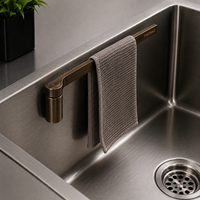 Support magnétique moderne pour torchons de cuisine en acier inoxydable avec plusieurs couleurs