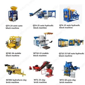 Hotsale 各种混凝土砌块机/土壤粘土联锁砖机中国机械供应商