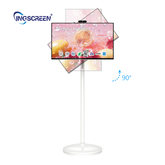 INGSCREEN Rechargeable Portable Battery Powered Android Rotatable Screen LED Smart LCD TV 24.5inches 16000mAh Ultra 1080p