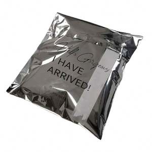 Custom LOGO Printed Silver Mailing Bags Metallic Envelopes Postal Satchels <b>Mailer</b> for Clothing Packaging - Product Image 3