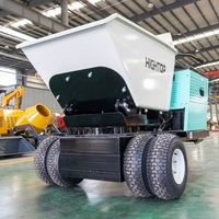 Mini-dumper hydraulique motorisé sur roues, chariot de chantier, transporteur de chantier