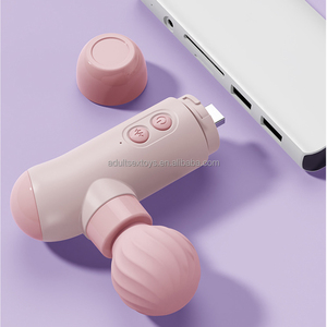 Wiederaufladbares 2-in-1 Vibrations-Saugmassagegerät Sexspielzeug für Frauen Liebhaber Handlicher Mini-Massagestab Vibrator zum Flirten oder Entspannen - Product Image 5