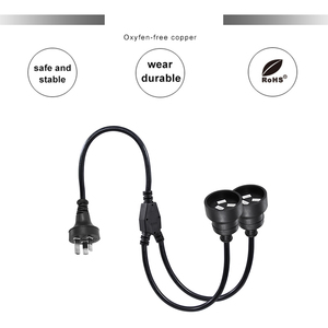 Adaptador de Enchufe Australiano de 3 Pines a Doble Toma, Cable en Y Ahorrador de Espacio, 10A 250V, Cable de Extensión para Monitor de PC, Cable de Alimentación de 2 Vías - Product Image 3