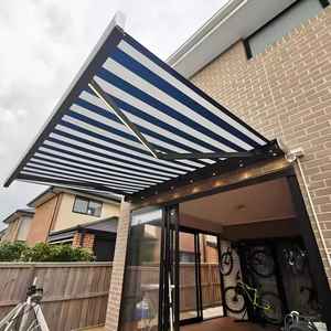 Auvent rétractable <span class=keywords><strong>moderne</strong></span> en aluminium et acrylique, télécommandé, robuste, pour villa, terrasse, protection solaire extérieure - Product Image 6