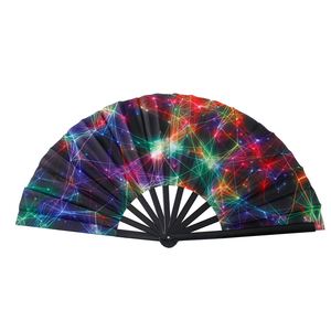 Ladies Promotional Holographic with Chip logo Hand Fans - Product Image 2