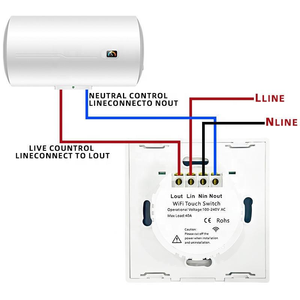 Interruptor Inteligente para Caldera Tuya de 40A, Interruptor WiFi para Calentador de Agua, Panel Táctil de Vidrio, Compatible con Alexa y <span class=keywords><strong>Google</strong></span> Home, Control Remoto - Product Image 3